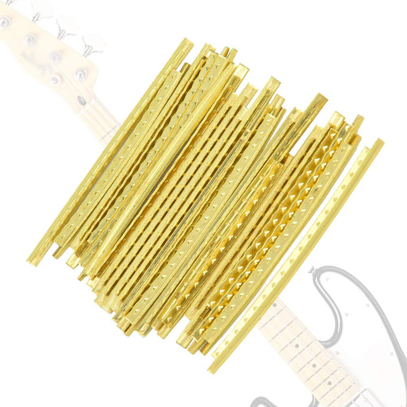 Guitar Fret Wires, 24pcs 2.7mm Electric Guitar Fret Wire, Brass Fretwire for Electric Guitar Bass Guitar Fingerboard Replacement