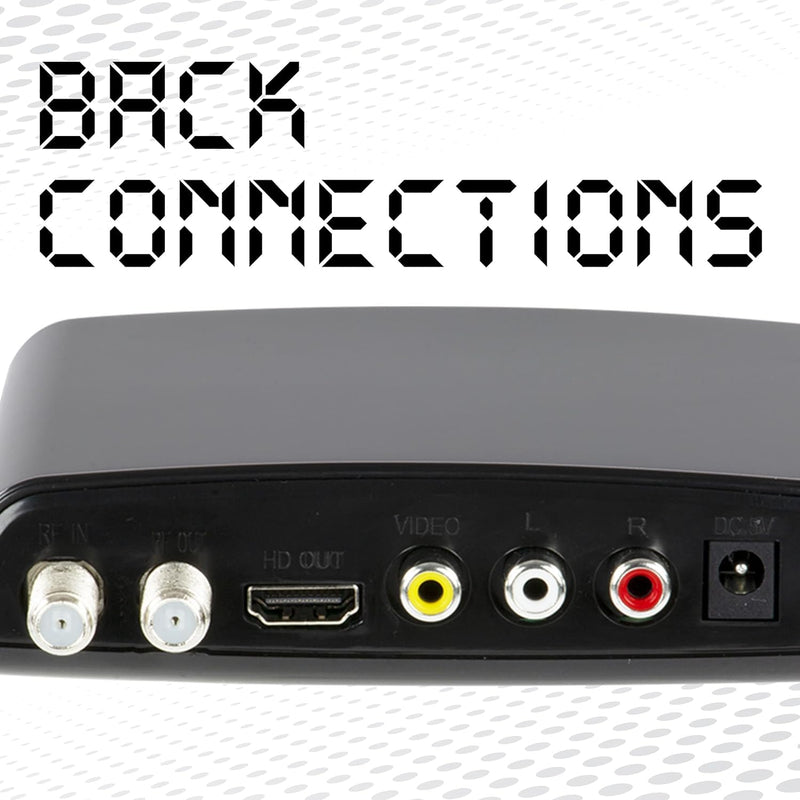 [AUSTRALIA] - QFX CV-103 Digital Converter Box W Ul Adapter, for RF in (Antenna), RF Out, HD Out, and Video Out, USB Recording, Sleep Timer Feature, Black 