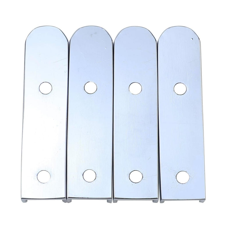 Bass Guitar Bridge with Zinc ALloy Saddle Base Individual Single String Fixed Bridge for 4 String Electric Bass Replacement Parts（Chrome） 4PCS Chrome