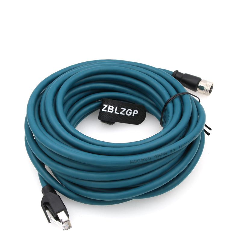 10Gbps M12 8 Pin Female X-Code RJ45 Ethernet Cord for High Speed Data Transfer 8M 8 Pin X-Code Female to RJ45 Male