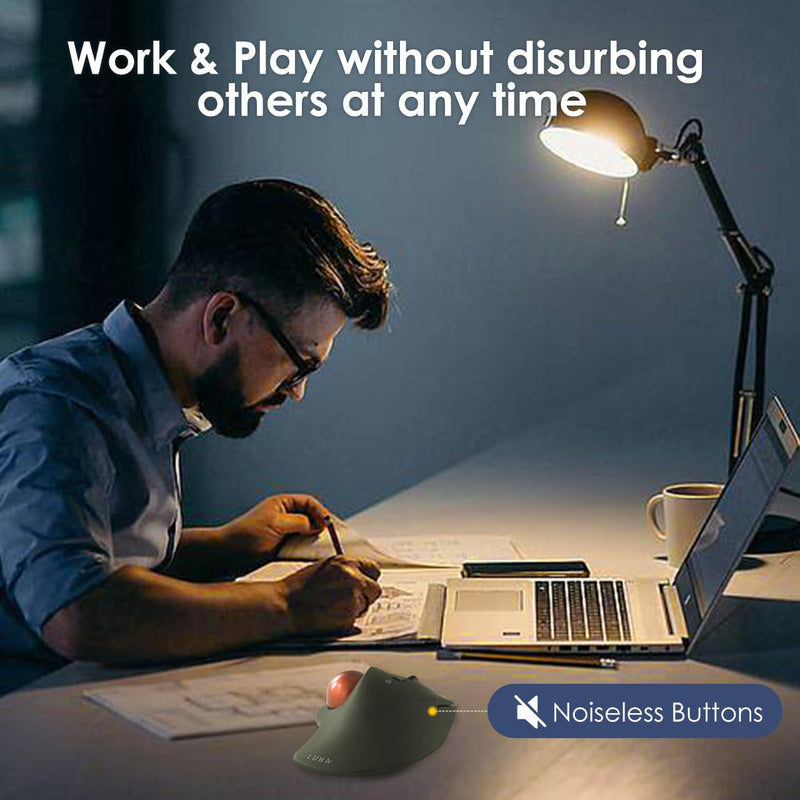 SANWA TB41 Bluetooth Trackball Mouse + Bluetooth Numeric Keypad Set, Programmable Silent Buttons Roller Ball Mice, Rechargeable Ten Key Number Pad Portable, Compatible with Mac, Laptop, Windows, Black