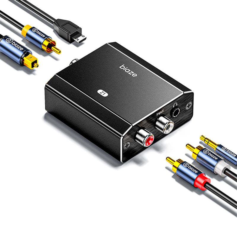 [AUSTRALIA] - Analog to Digital Audio Converter, RCA to Optical Converter RCA/3.5mm to Toslink and Coaxial Adapter for PS5 PS4 HDTV DVD Soundbar 
