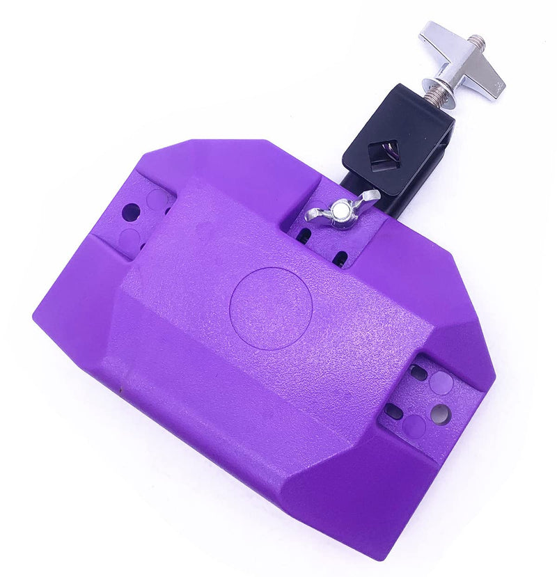 Jam Drum Block Latin Percussion Musical Instrument Plastic with 3 Sided Mount Medium Pitch (Purple) Purple