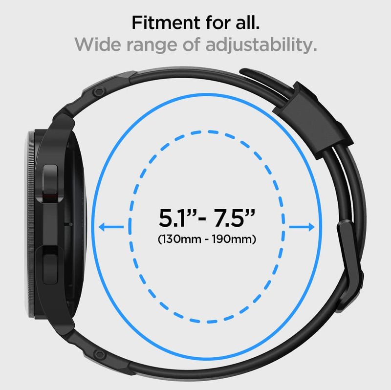 Spigen Tough Armor Designed for Galaxy S23 Ultra Case (2023) and Rugged Band Designed for Samsung Galaxy Watch 7 44/40mm, Galaxy Watch 6/5/4 44/40mm, Galaxy Watch 5 Pro 45mm