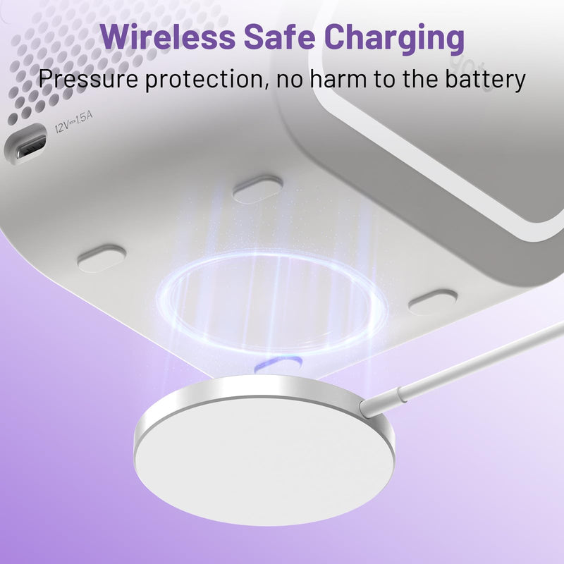 Wireless Charging Dock Metal Aluminum alloy Metarial for Yoto Player 3, Includes 4.9 Ft USB-C Cable & Charging Adapter Block, Power Dock Compatible with Yoto 3rd Gen Player for Home Travel Use