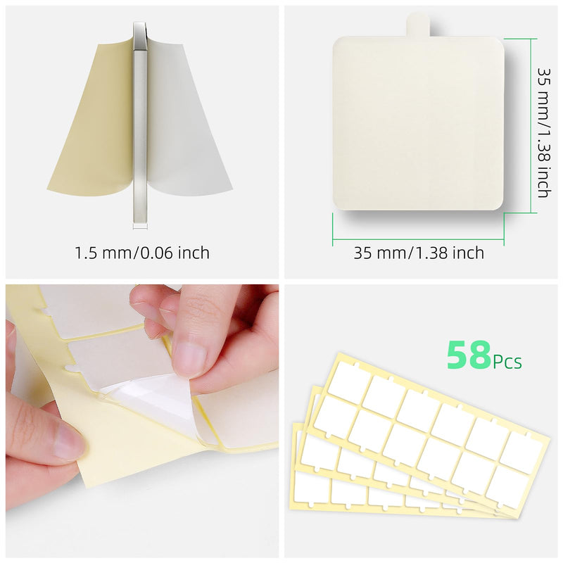 [AUSTRALIA] - Wolf-Energy Nano Double Sided Tape with Transparent Multipurpose Removable Adhesive, Double Sided Tape for Walls with 58 Pcs, Washable and Reusable High Temperature Resistant for Acoustic Foam,Posters 