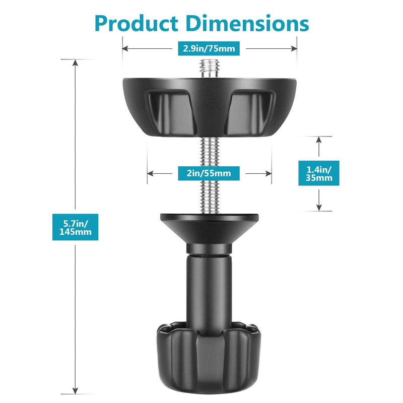 Neewer 75mm Bowl Adapter, Metal Half Ball Flat to Bowl Adapter Convert with 3/8-inch Screws Mount on Tripod and Fluid Head for Neewer TA60/2500/3500