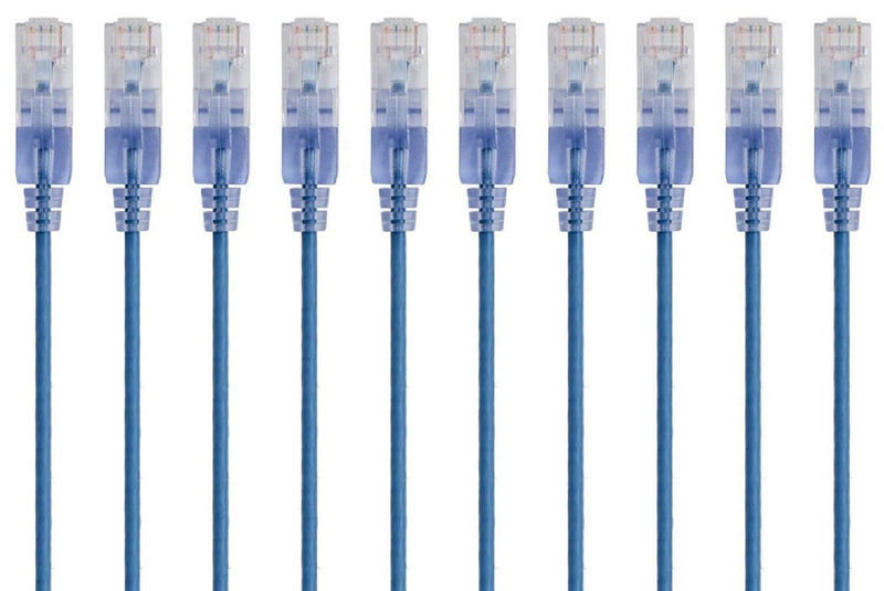 Monoprice Cat6A Ethernet Patch Cable - 1 Feet - Black | Network Internet Cord - RJ45, 550Mhz, UTP & - 115150 SlimRun Cat6A Ethernet Patch Cable - Snagless RJ45 UTP Pure Bare Copper Wire 10G