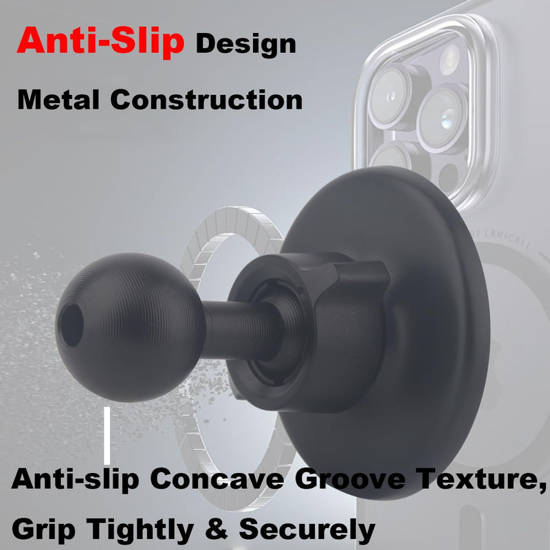 Magnetic Phone Holder for Ram Mount, 1" (25mm) Ball Mount for Magsafe for Ram B Size Socket (2 Pack)