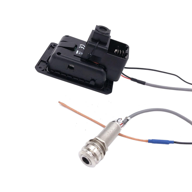 Acoustic Guitar Preamp Pickup EQ Tuner, 301 Mic Mode Plastic Guitar Preamp Equalizer Piezo Pickup Beat Tuner