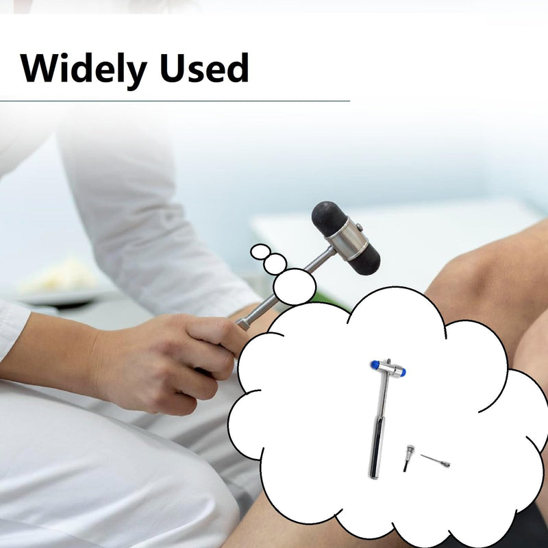 Neurological Reflex Hammer, Medical Neurological Hammer, Neuro Reflex Hammer with Double Plastic Head, Blue Medical Reflex Hammer for Skin Reflexes and Surface Reactions Examinations