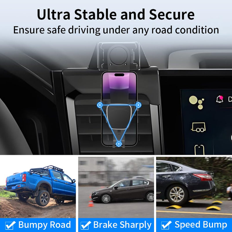 Car Phone Holder for GMC Sierra 1500 Elevation/SLE/SLT 2022 2023 2024 2025 2026，Sierra 2500 3500 SLE/SLT 2024-2026【Only 13.4" Screen】 Auto Accessories Interior Mobile Cell Phone Mount case