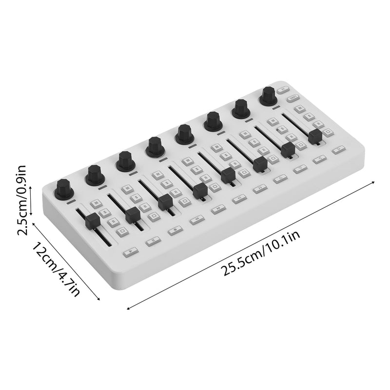 [AUSTRALIA] - MIDI Controlle Midi Mixer Midi Foot Controller USB MIDI Controller Mixer with 43 Buttons 8 Knobs 8 Push Buttons BT Connection Battery/Type-C Power Supply Mini Midi Keyboard 