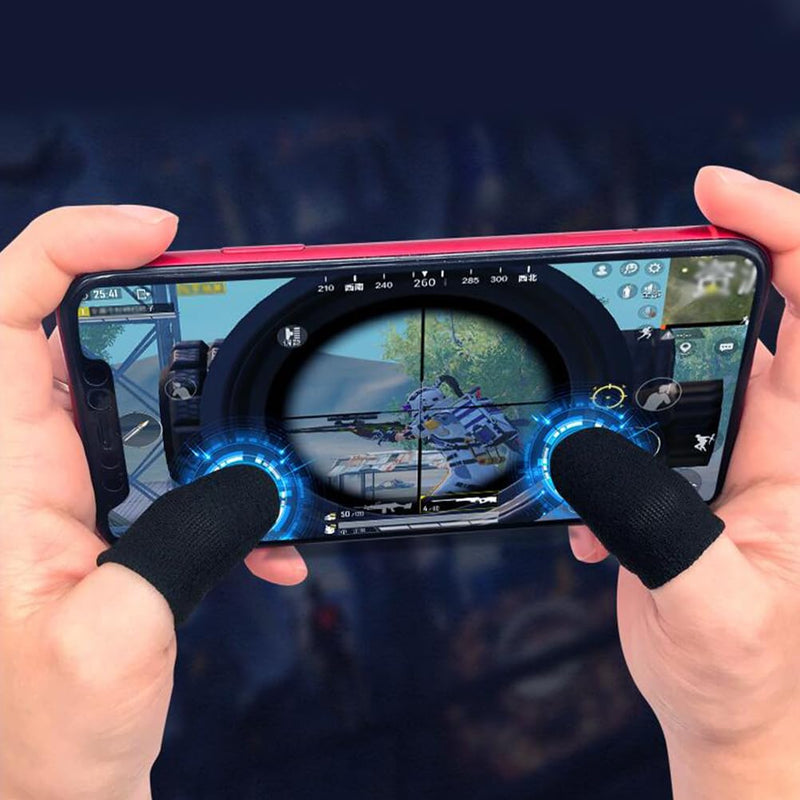 [AUSTRALIA] - Garneck 10 PCS - Mobile Phone Gaming Finger Sleeves - Gamer Nylon Thumb Sleeves Mobile Gaming Stabilizer Compression Support Sleeve - Finger Gloves for All Touchscreen Devices 