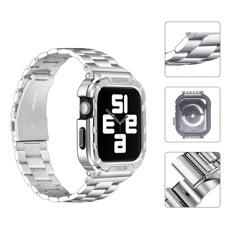 Libra Gemini Compatible for Apple Watch Band 49mm 46mm 45mm 44mm 42mm 41mm 40mm 38mm, Replacement Stainless Steel Metal Band for iWatch Ultra 3 2 1 SE 3 2 1 Series 11 10 9 8 7 6 5 4 3 2 1 Black