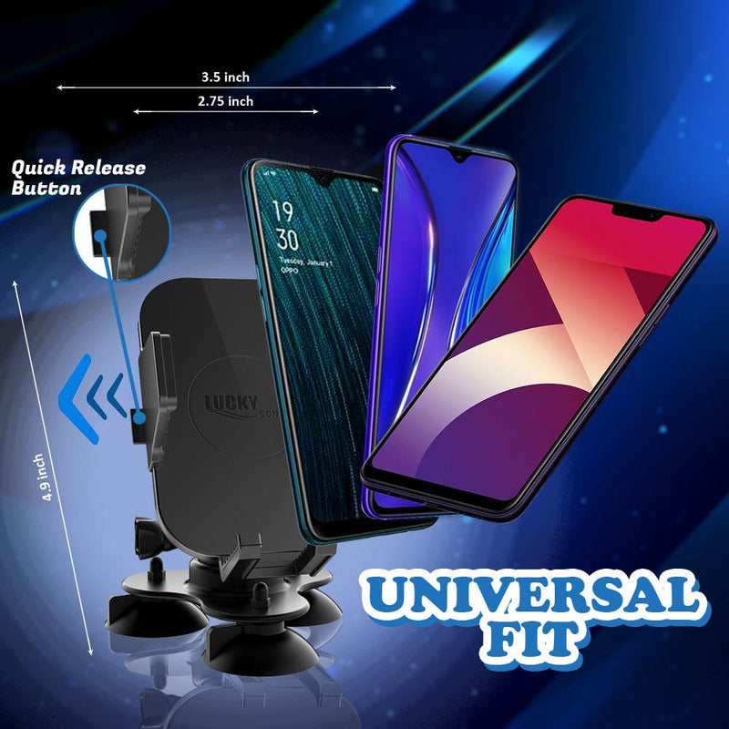 LUCKYLAKER Strong Suction Phone Mount Base Universal Marine Electronic Mount Ball Kayak Fish Finder Holder Car Fishing for Truck Boat Canoe
