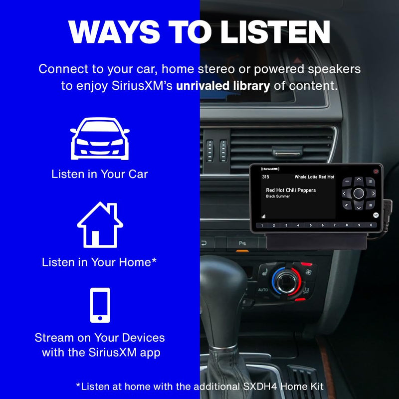 SiriusXM Onyx EZR Satellite Radio with Vehicle Kit (SXEZR1V1) Satellite Radio + Vehicle Kit