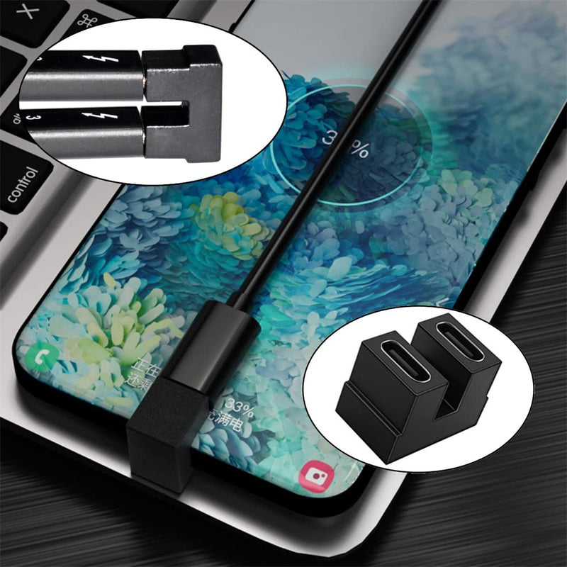 NFHK 40Gbps USB4 Type C Female to Female Coupler Extender Power Data Video Adapter for NS Switch & Phone & Laptop