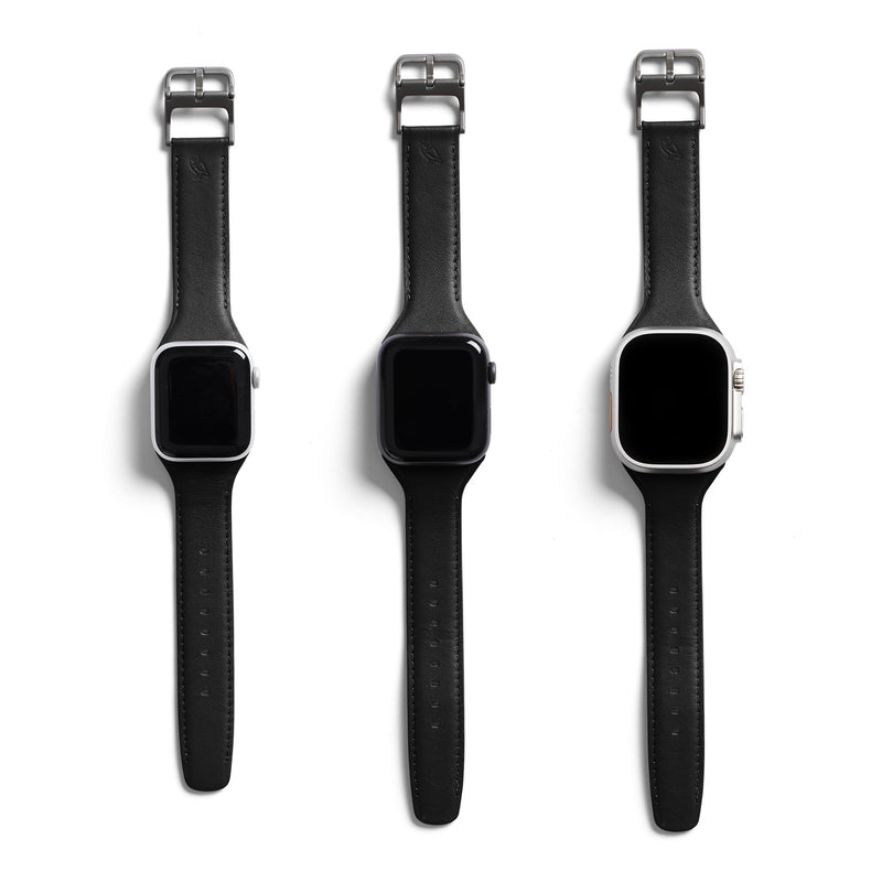 Bellroy Classic Watch Strap, Compatible with Apple Watch 38-42mm - Ganache | Leather watch band compatible with Apple Watch 38-42mm, made for work or casual wear Ganache (Small)