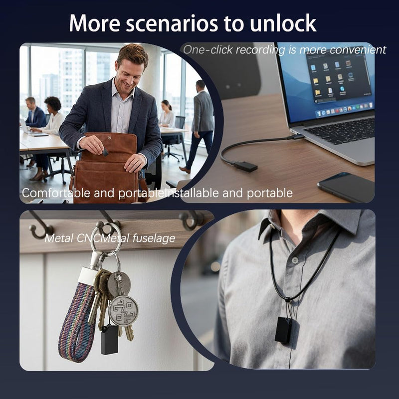 [AUSTRALIA] - Digital Voice Recorder with 64GB Memory, USB Charging, Voice Activated Recorder, Mini Small Square Voice Recorder Voice Recorder, Meetings, Lectures and Interviews（1 * 0.8 * 0.2） 1 * 0.8 * 0.2 