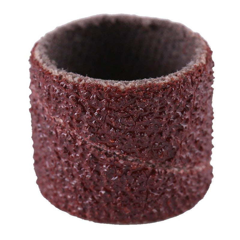 Akozon Sanding Cylinders, Pack of 100 Drum Grinding + 1 Piece Connecting Rod Mandrel for Rotary Drll Sandpaper Bands Spindle Sleeves Woodworking Polishing Kit 80/320/600 Grit (80#) 80#