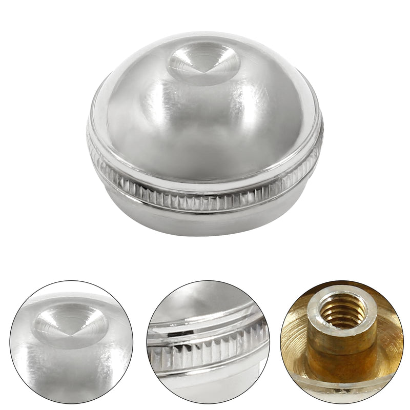 2 Pcs Silver Flute Head Crown End Cap, Headjoint Screw Cap for Instrument Accessory Flute Repair Parts 2 Pcs