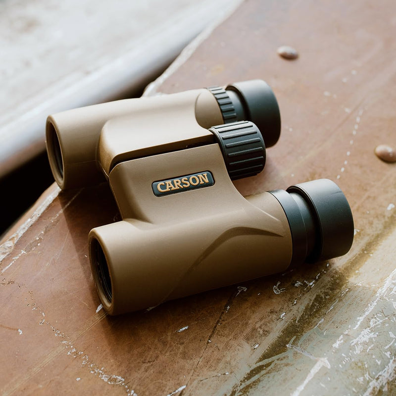 Carson Stinger 8x22mm Compact and Lightweight Binoculars for Travel, Bird Watching, Nature Viewing, Safari's, Concerts and Sporting Events (HW-822),Olive Green