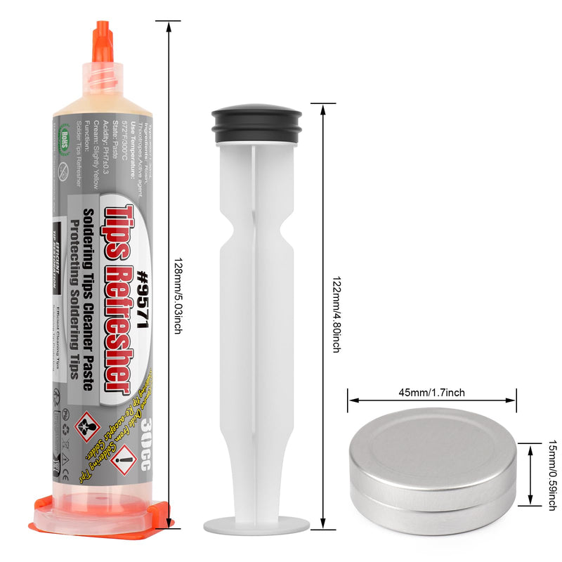 BEEYUIHF Lead Free Soldering Tip Reactivator, Tip Activator for Reactivating Oxidized Soldering Tips, Regeneration Oxidized Tips, Soldering Tip Cleaner, 30ml Soldering Iron Tip Protection #9571