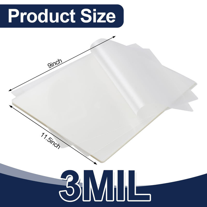 33 PCS Laminating Sheets 9”x11.5”, Thermal Laminating Pouches, 3mil Plastic Paper Laminate Sheets, Laminator Sheets Plasticized Craft Office and School Supplies, Lamination Sheets for 8.5”x11” Paper