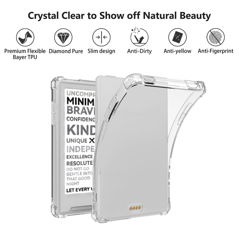 Aircawin for 3.7'' Xteink X3 E-Reader Case Clear 2026,Soft TPU Back Cover | Slim Clear Cover for Xteink X3 E-Book,Shockproof Anti-Scratch Anti-Yellow Lightwheight-Crystal