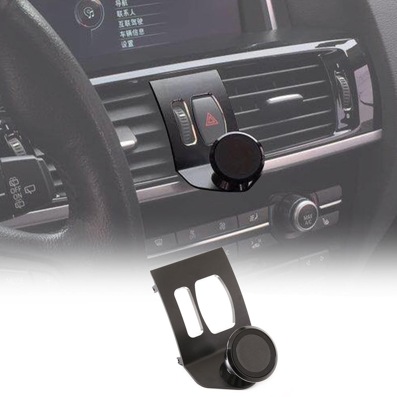 360-Degree Rotary Cell Phone Holder Mobile Phone Mount Black(Magnet) Compatible with BMW X3 X4 F25 F26 2010-2016 (Black)