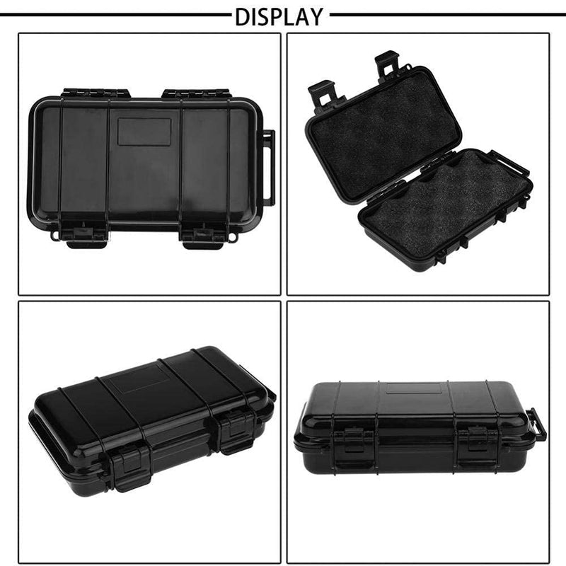 Eboxer 3 Sizes Protective Waterproof Case, Outdoor Shockproof Storage Case, with Sponge, for Loading Smartphone Hard Drive, and Other Small Electronic Devices B 7.5x4.7x2.0in