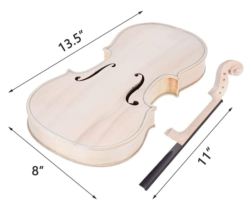 4/4 Violin DIY Kit Build Your Own Violin Fiddle Kit Full Size Violin Basswood with Complete Parts & Accessories Gift for Kids Students Beginners