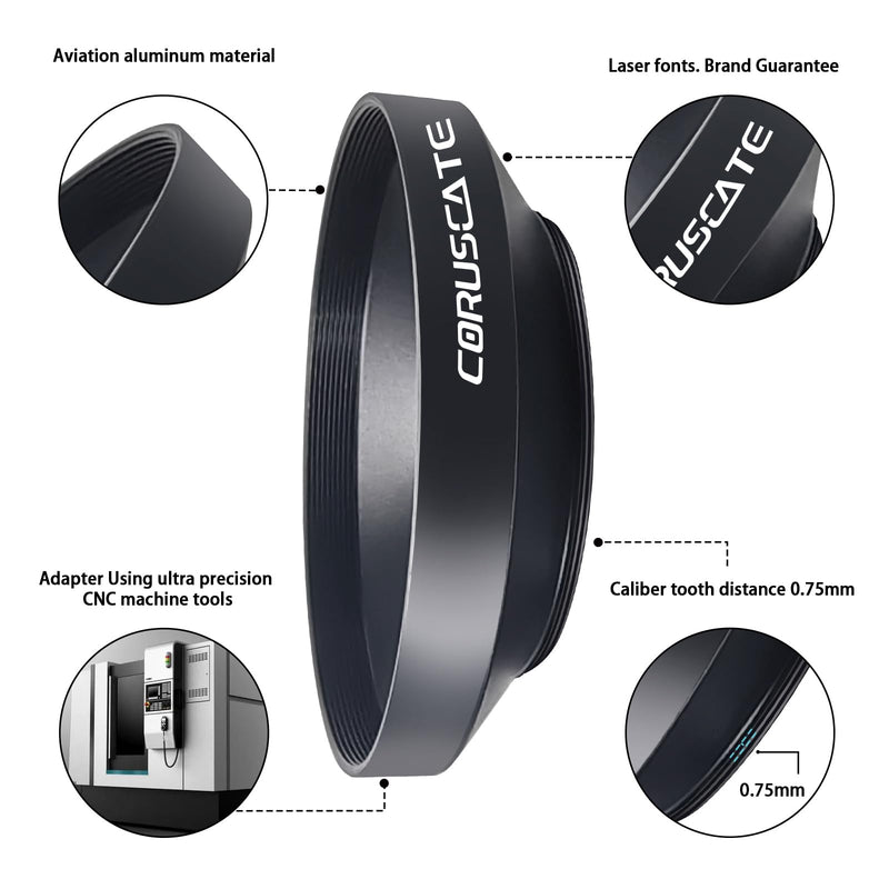 [AUSTRALIA] - 49mm Universal Metal Lens Hood,Wide Angle Lens Hood Compatible All 49mm Brands Camera Lens(and Easy to Install and Remove) 1pcs 49 mm Lens Cap 