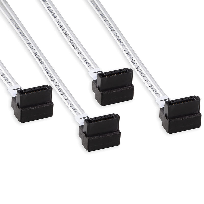10Gtek MiniSAS HD SFF-8643 Breakout to 4xSATA Cable, Compatible with Raid Controller Hard Drive, SATA Right Angle, 0.5m(1.6ft) SATA(Right Angle)