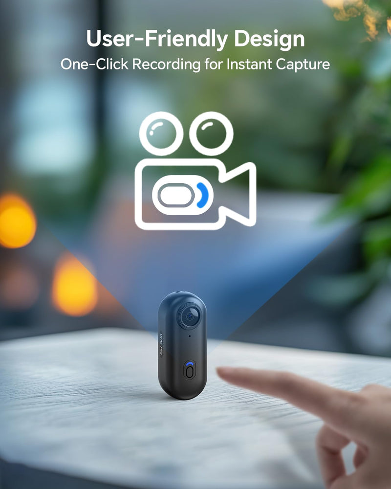 BOBLOV W4 2K Mini Body Camera, Wearable 64GB Camera with 360°Rotatable Clip & Magnetic Clip, 120 Minutes for recording, Easy to Use and Take for Lecture, Traveling, Pet Walking and Outdoors Activities BL64GB