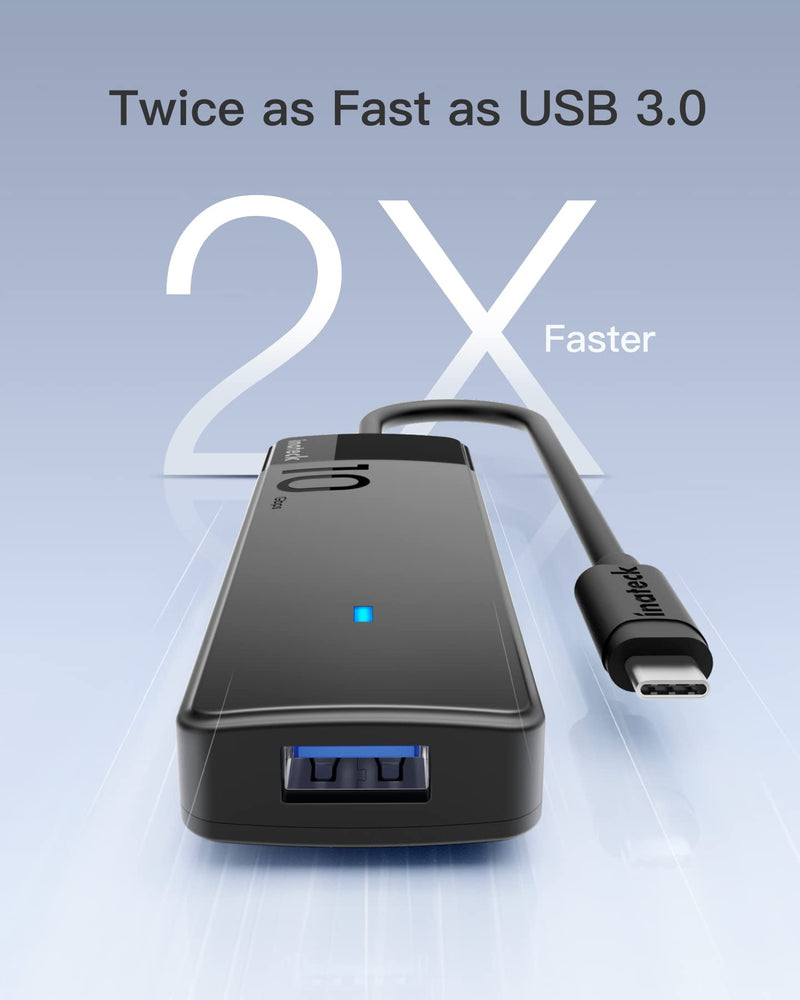 Inateck USB 3.2 Gen 2 Speed, USB C to USB Hub with 4 USB A Ports, HB2025