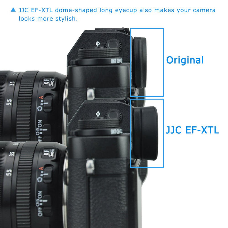 JJC Eyecup Eyepiece EF-XT L Replacement for Fuji X-H2 X-T5 X-T4 X-T3 X-T2 XT4 XT3 XT2 XT1 XH1 GFX100S GFX100 GFX 50S GFX50S II Camera Viewfinder Eyeshade Replaces Fuji Eye Cup EF-XTS EF-XTM EF-XTL