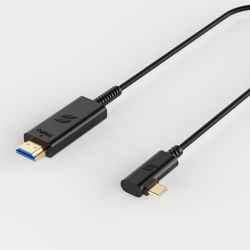 STORHM USB-C Right Angle to HDMI 2.0 Cable - HDMI Certified Ultra High Performance 4K Active Optical Cable – Unparalleled Performance and Compatibility (10ft) 10ft
