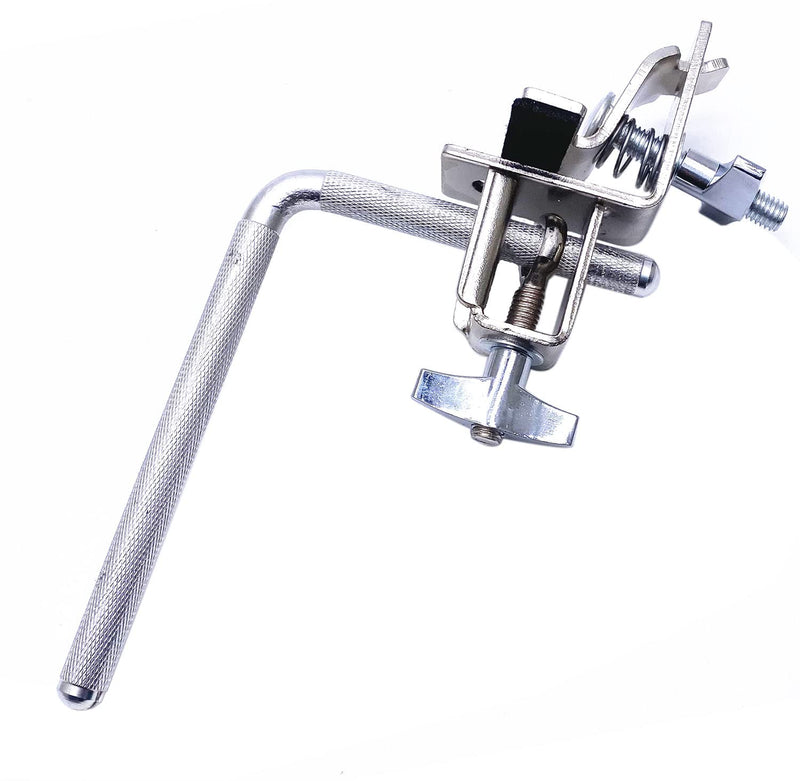 Bass Drum Cowbell Mount Holder Cowbell Clamp with 5" L- Arm Percussion Accessories For Bass Drum Hoop Installation
