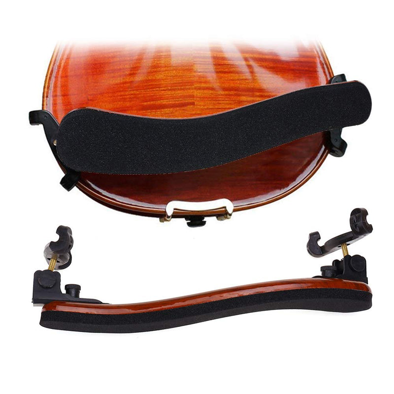 NANYI Violin Shoulder Rest for 4/4 and 3/4 with Collapsible and Height Adjustable Feet, Imitation wood grain. brown