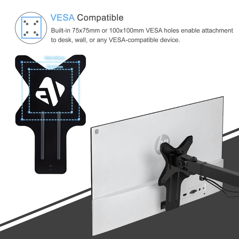IFCASE Quick Attach VESA Adapter for HP Monitors 27er, 27es, 27ea, 25er, 25es, 24ea, 24es, 23er, 23es, 22er, 22es, 22f, 23f, 24f, 25f, 27f, 27fw (Black) 2 Packs Black (2 Packs)