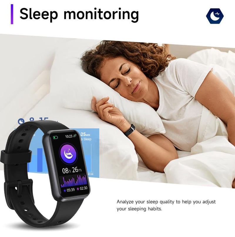 Fitness Trackers,Heart Rate Blood Oxygen Sleep Monitor,1.47‘’ OLED Display,Calorie Pedometer Steps Counter Activity watchs,Smart Band 24/7 Health Monitoring(Black) (DarkBLue) DarkBlue