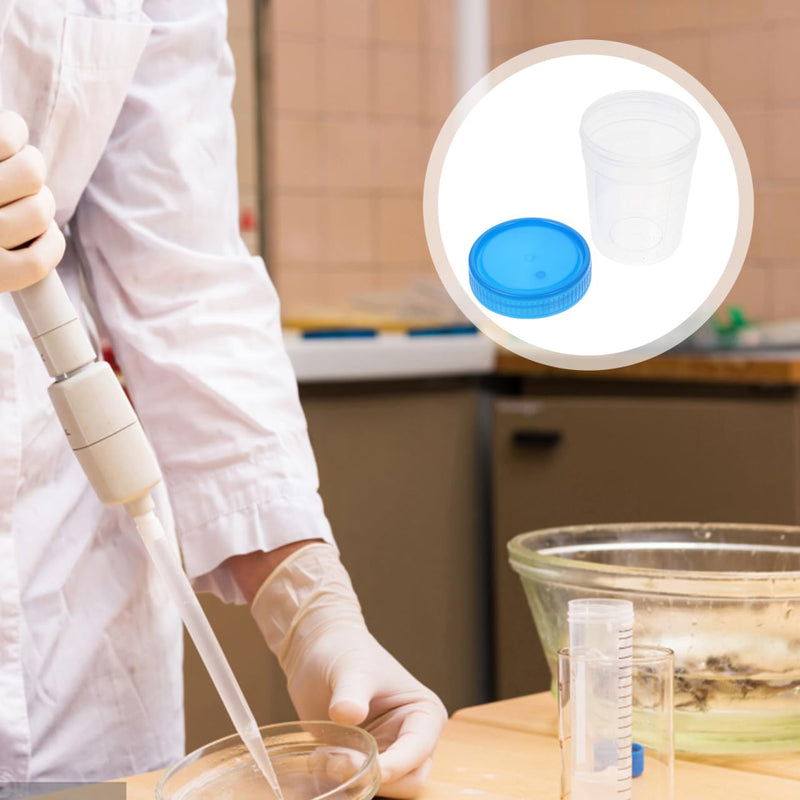 iplusmile 10 Pieces Urine Cups - 120 ml Sample Cup with Screw Lid Urine Sample Cup Urine Sample Cups Bottle with Graduated for Home Laboratory (Random Colour)