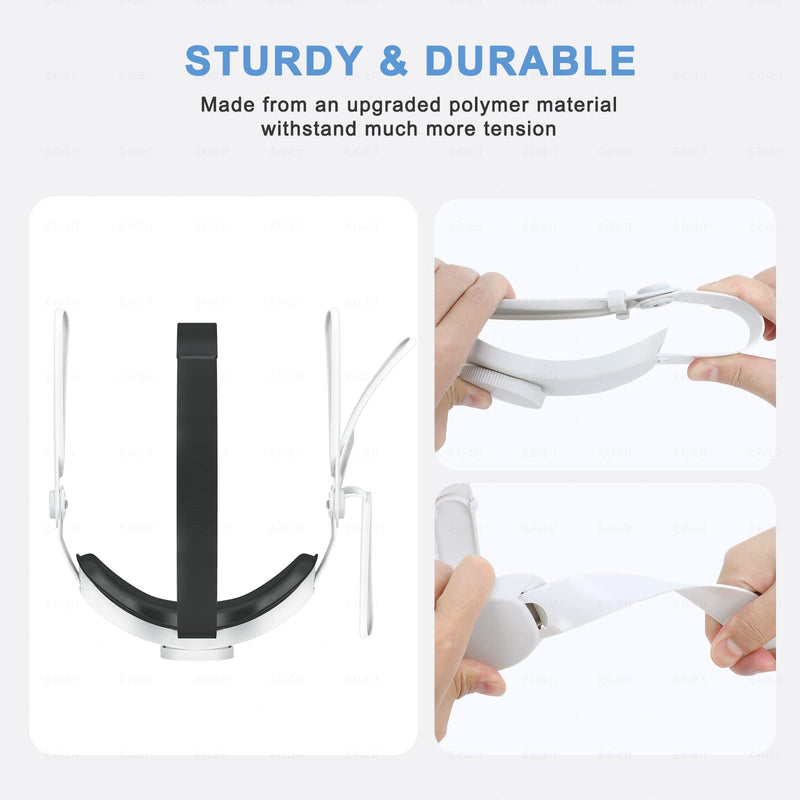 SUPERUS Head Strap and Face Cover Pad & Lens Cover for Quest 2, VR Accessories Compatible with Oculus/Meta Quest 2