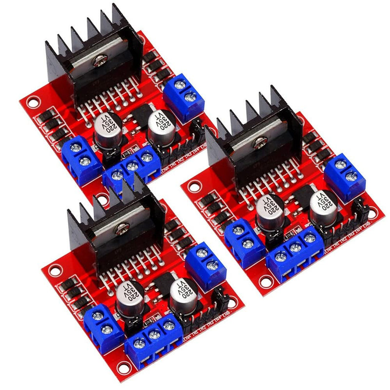 L298N Motor Driver Power Amplifier Stepper Motor Driver Module Board for AR-duino Pi Pack of 2