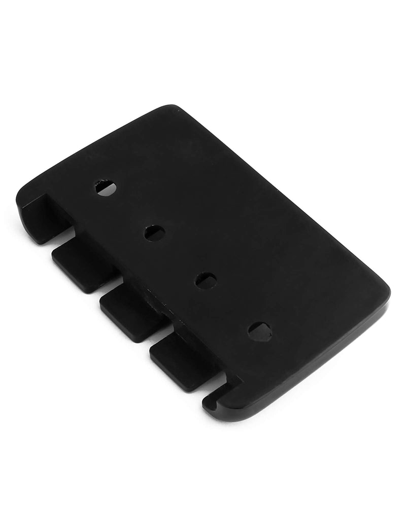 [AUSTRALIA] - 4 String Bass Bridge A Style Top Load Tailpiece with Zinc Saddles for Electric Jazz Bass P Bass Black High Mass. 