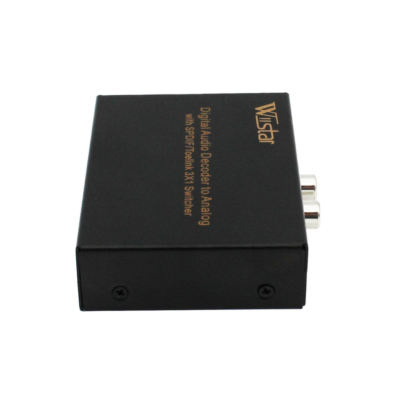 [AUSTRALIA] - Wiistar Toslink Switch 3x1 Digital Optical Audio Switch 3x1 with Analog RCA and 3.5mm Support 5.1CH 5.1CH/ LPCM2.0/ DTS 