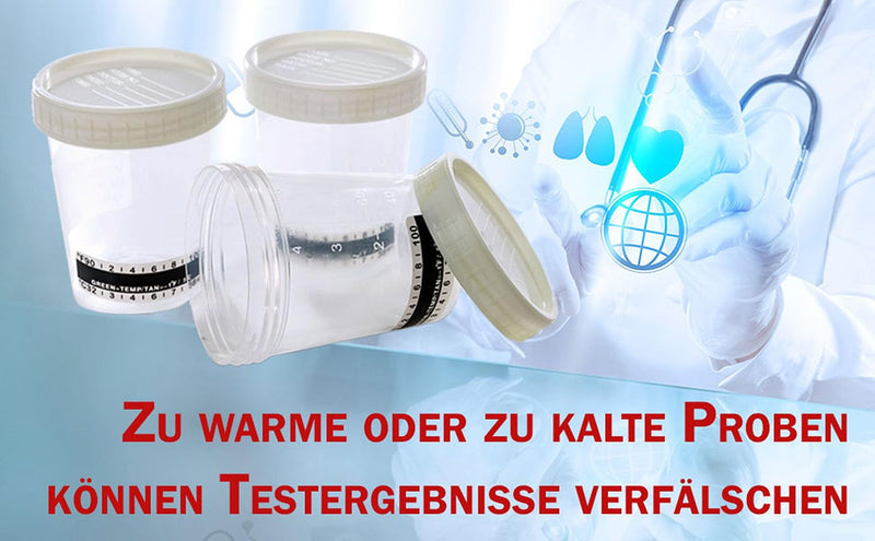 Sterile Urine Cup / Sample Cup Screw Top 120ml with Temperature Indicator Pack of 5