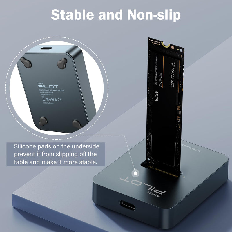 M.2 NVMe Reader Dock + M.2 SSD Adapter Round - SD03 Alloy + SD03C